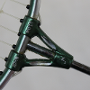 Graphite badminton racquet detail